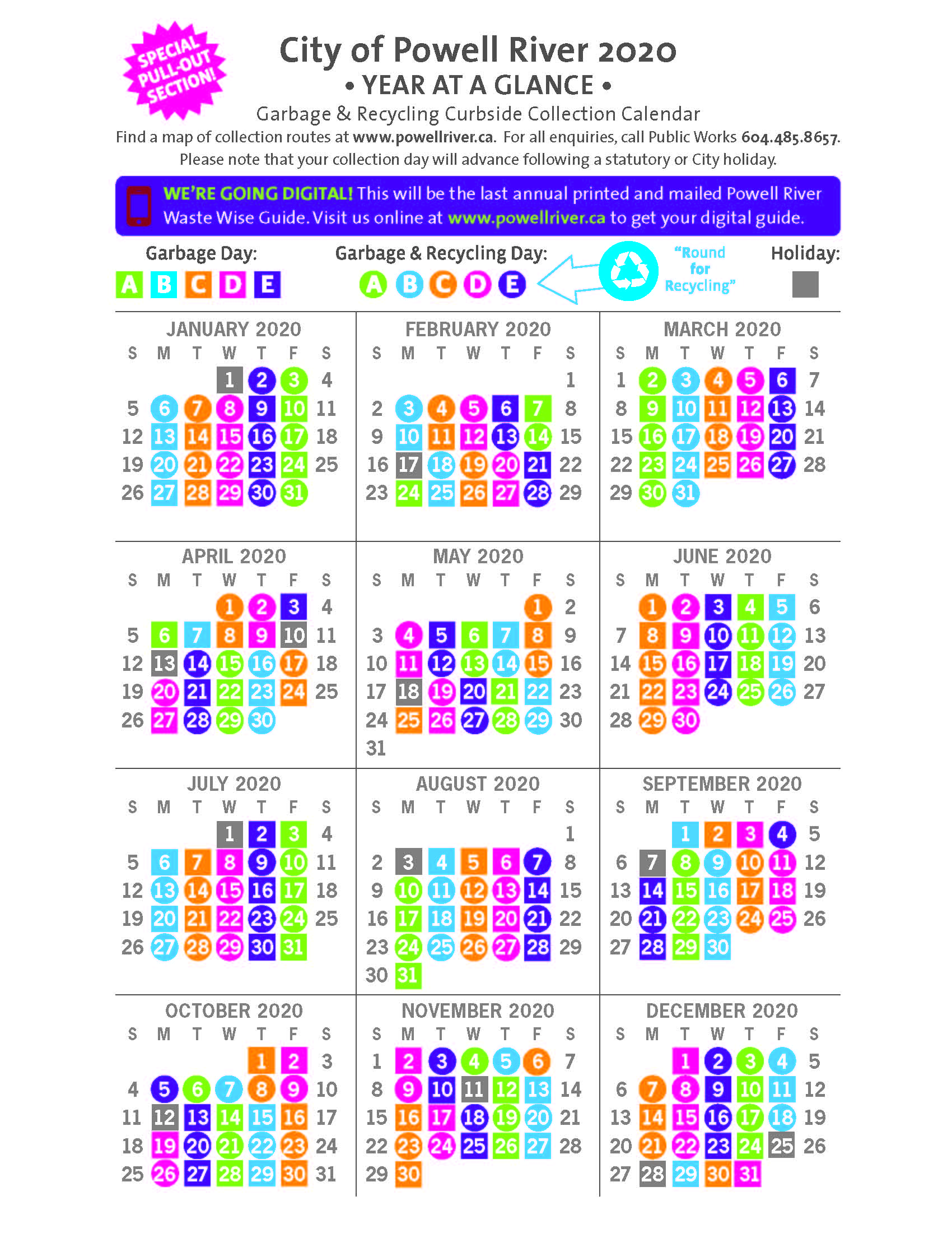 Garbage & Recycling Schedules City of Powell River